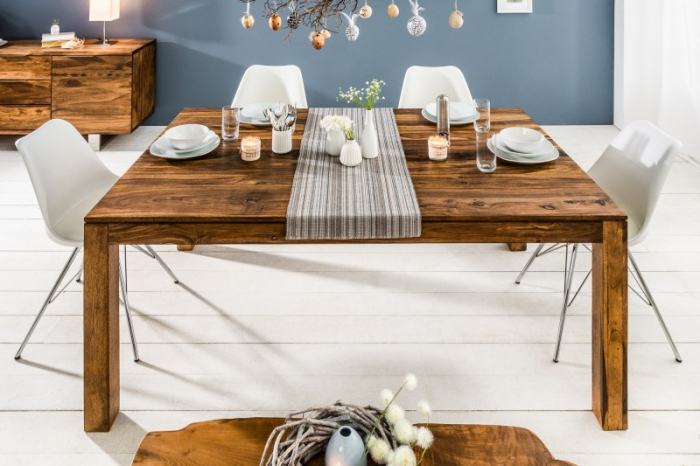 Masa dining extensibila Lagos cu blat din lemn de Sheesham, 160-240 cm [3]