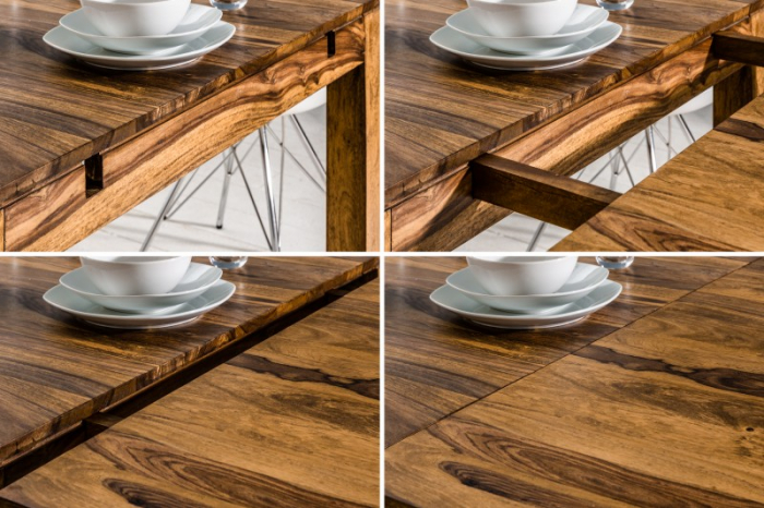 Masa dining extensibila Lagos cu blat din lemn de Sheesham, 160-240 cm [6]