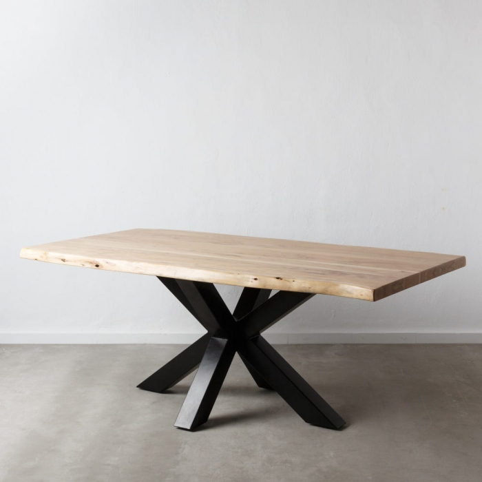 Masă dining Wood cu blat din lemn masiv de salcâm, 200 cm [2]