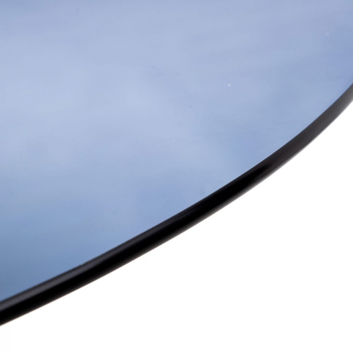 Masă dining rotundă blat de sticlă securizată și metal 120 X 120 X 75 CM [4]