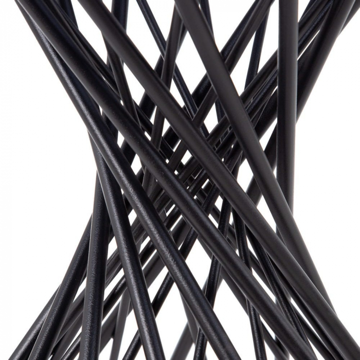 Masă dining rotundă blat de sticlă securizată și metal 120 X 120 X 75 CM [6]