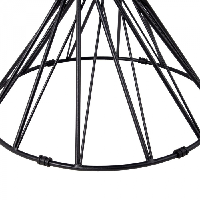 Masă dining rotundă blat de sticlă securizată și metal 120 X 120 X 75 CM [7]