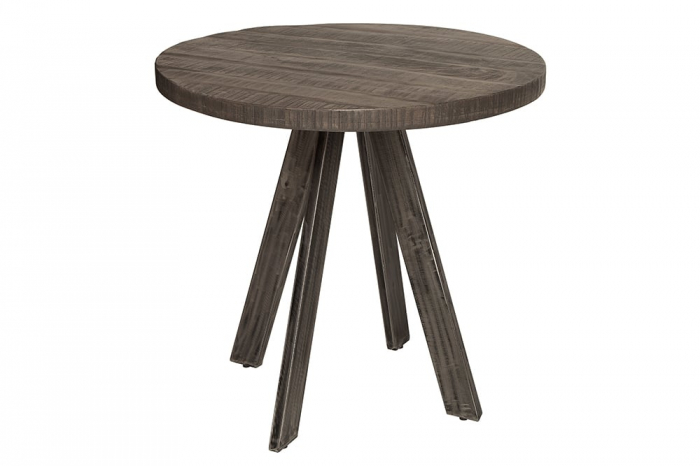 Masa dining rotunda Iron Craft cu blat din lemn de mango, 80 cm [1]