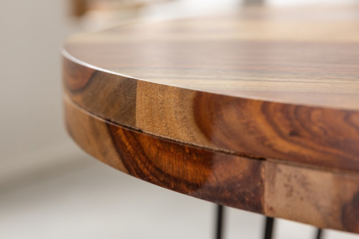 Masa dining rotunda Makassar cu blat din lemn de Sheesham, 80 cm [5]