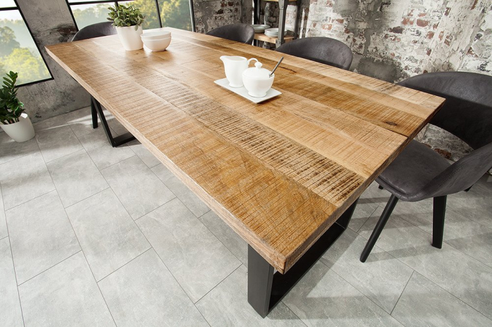 Masă dining Iron Craft cu blat din lemn masiv de mango [3]