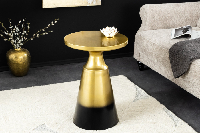 Masă laterală ABSTRACT 40cm aurie cu patină [4]