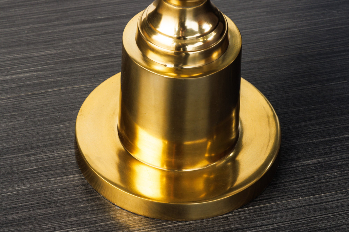 Masă laterală ABSTRACT 65cm aurie cu blat de sticlă [7]