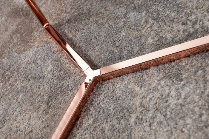 Masă laterală ART DECO 50cm cupru, blat negru [5]