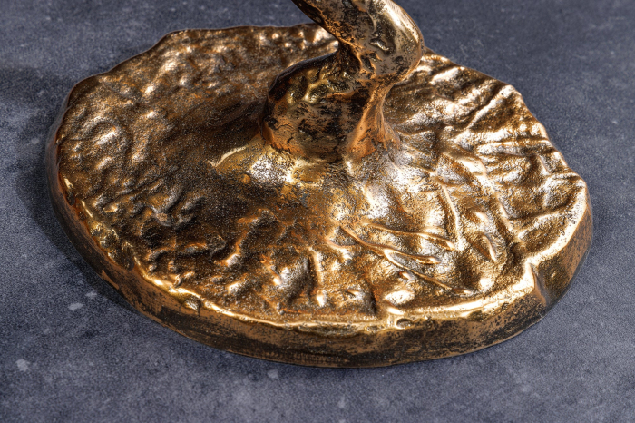 Masă laterală BIRDS 60cm design cu frunze ,exterior alamă antică  [9]