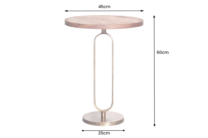 Masă laterală ELEGANCE 60cm blat din lemn de mango [7]