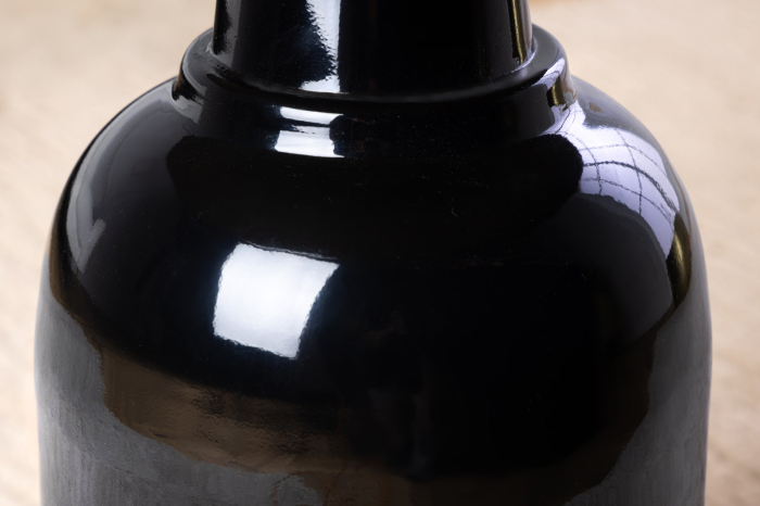 Masă laterală ELEGANCIA 50cm neagră cu blat auriu [6]