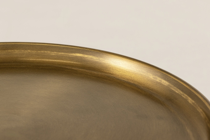 Masă laterală ELEGANCIA 50cm neagră cu blat auriu [5]