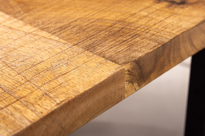 Masă laterală GASTON 65cm lemn de mango, cadru din metal negru [6]