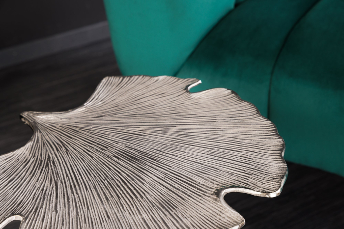 Masă laterală GINKGO LEAF 53cm argintie [5]