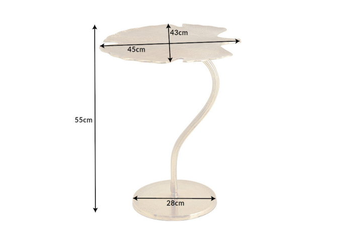 Masă laterală GINKGO LEAF 53cm aurie [7]