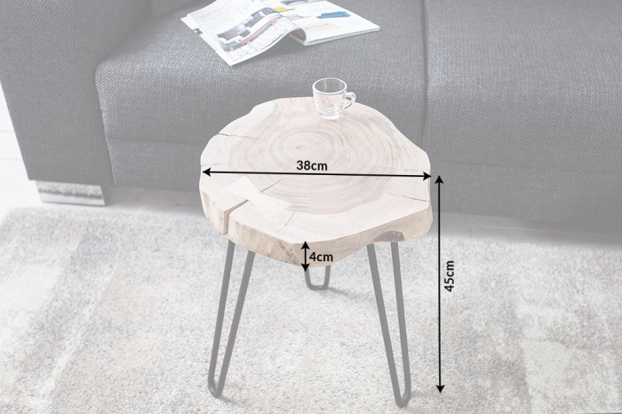 Masă laterală GOA 40cm lemn de salcâm natural [6]