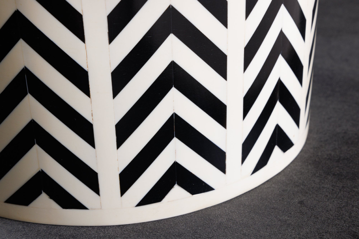 Masă laterală HARMONY NATURE 45cm alb-negru [8]