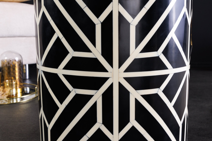 Masă laterală HARMONY NATURE 45cm alb negru [6]