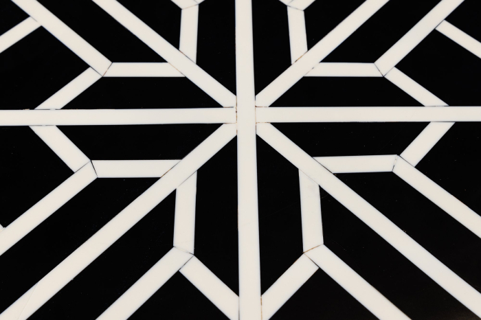 Masă laterală HARMONY NATURE 45cm alb negru [5]