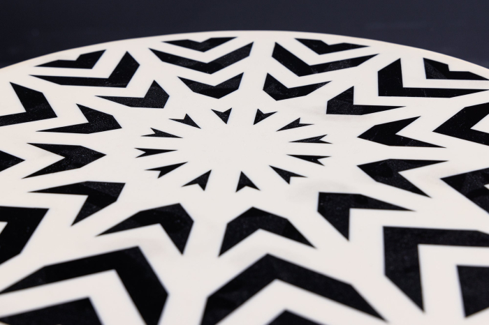 Masă laterală HARMONY NATURE 45cm alb-negru [4]