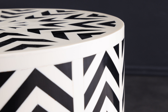 Masă laterală HARMONY NATURE 45cm alb-negru [6]