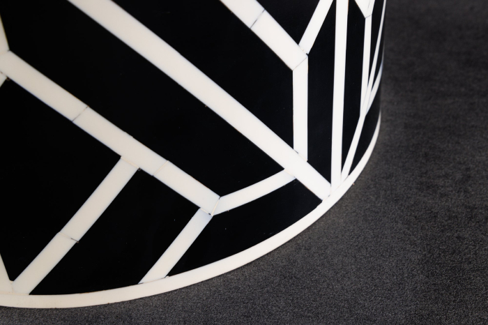 Masă laterală HARMONY NATURE 45cm alb negru [8]