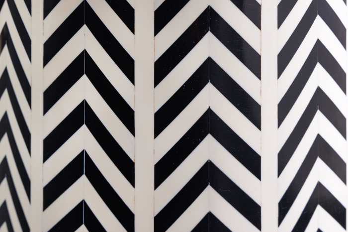 Masă laterală HARMONY NATURE 45cm alb-negru [7]