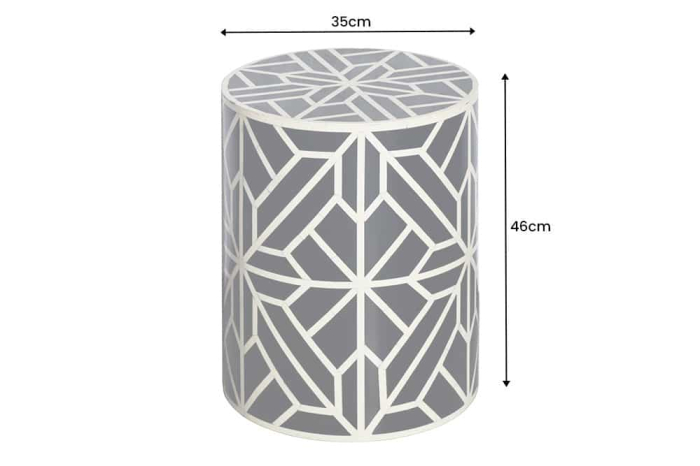 Masă laterală HARMONY NATURE 45cm alb negru [10]