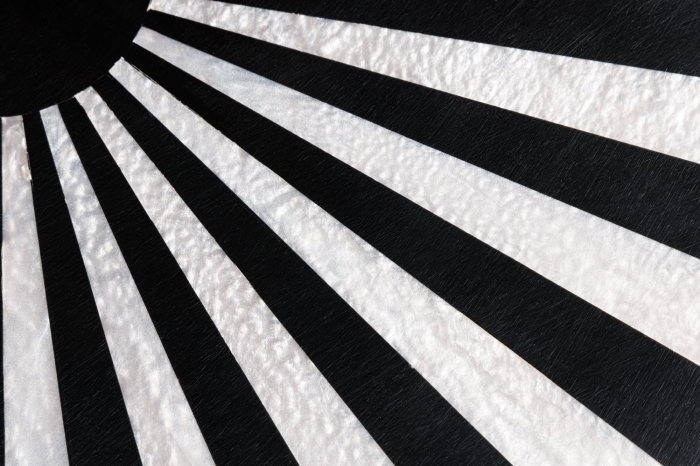 Masă laterală HARMONY NATURE 55cm negru alb auriu [5]