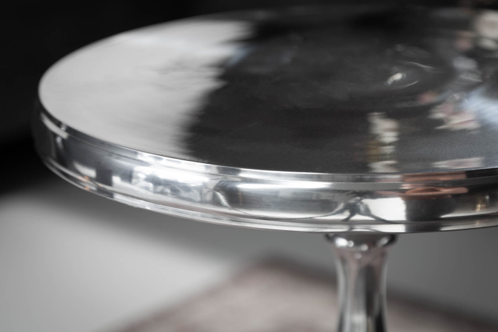 Masă laterală JARDIN Ø 55cm rotundă aluminiu argintiu [6]