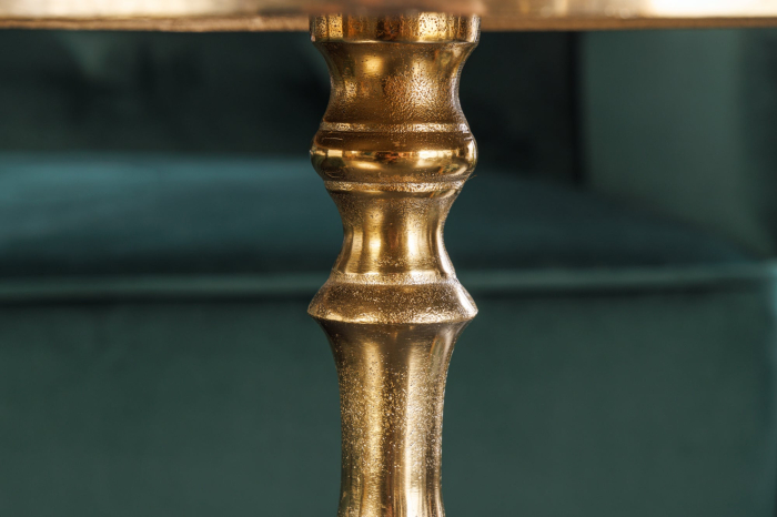 Masă laterală JARDIN Ø 55cm rotundă stil baroc aurie [6]