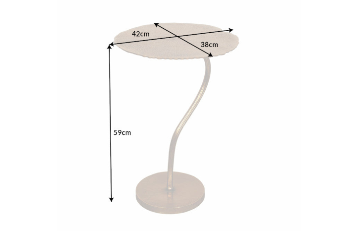 Masă laterală LEAF 40cm aurie [7]