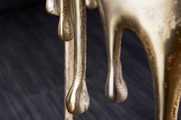 Masă laterală LIQUID LINE Ø 50cm rotundă aurie [7]