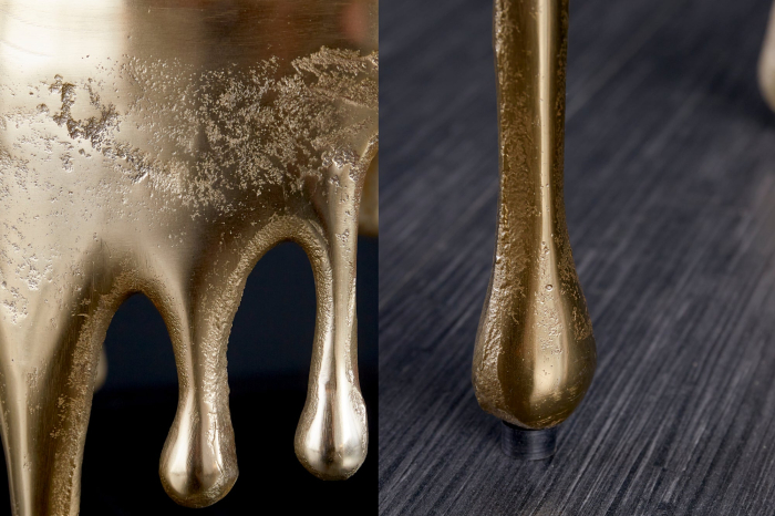 Masă laterală LIQUID LINE Ø 50cm rotundă aurie [4]