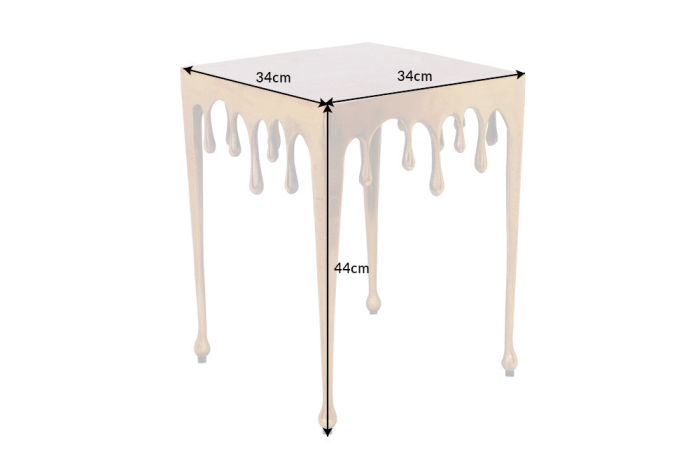 Masă laterală LIQUID LINE S 45cm pătrată aurie [8]