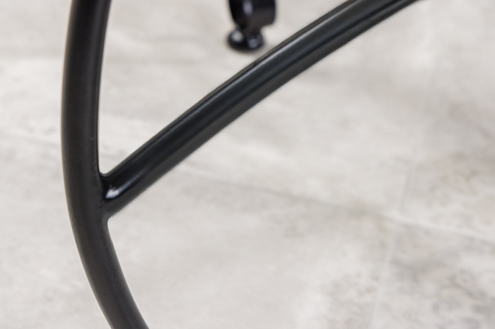 Masă laterală MARRAKESH 50cm argintie cu design lovitură de ciocan, tavă detașabilă [7]