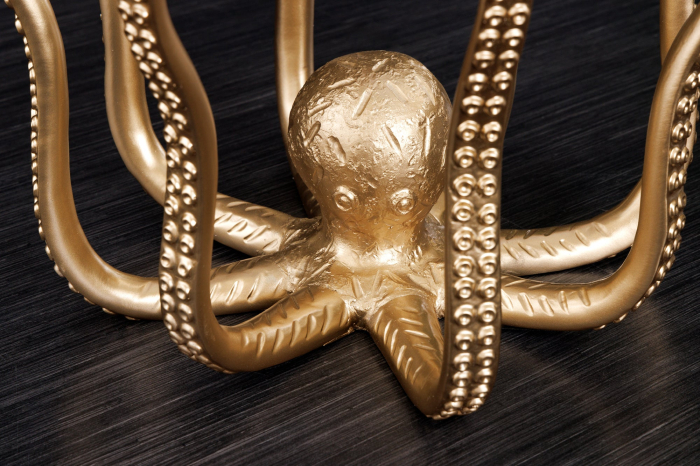 Masă laterală OCTOPUS 50cm aurie cu lampă  [7]