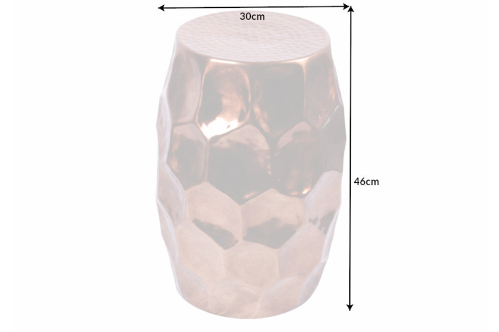 Masă laterală ORGANIC ORIENT 50cm cu efect de lovitură de ciocan, cupru [7]