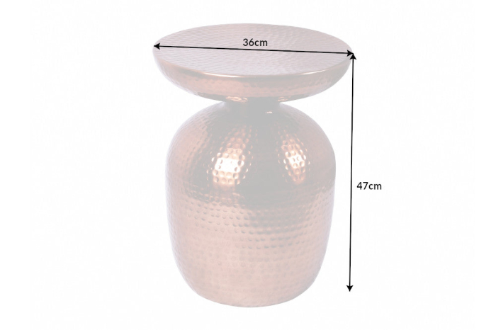Masă laterală ORIENT 50cm cu efect de lovitură de ciocan, cupru [7]