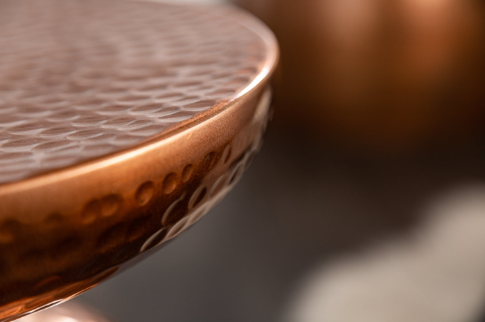 Masă laterală ORIENT 50cm cu efect de lovitură de ciocan, cupru [5]