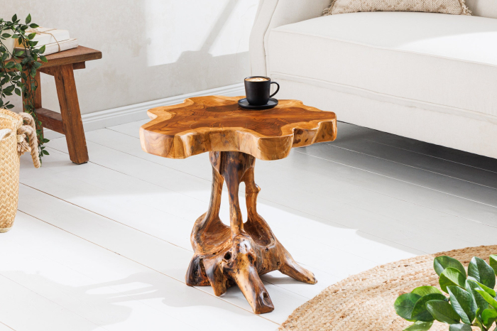 Măsuță ROOT 40 cm din lemn de tec natural [5]