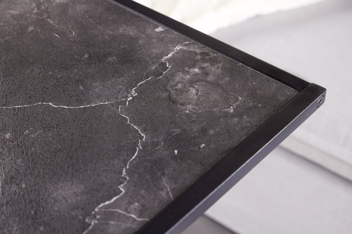 Masă laterală SLIM LINE 45cm aspect marmură antracit [4]