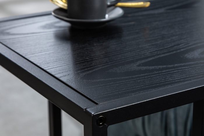 Masă laterală SLIM LINE 65cm aspect lemn de frasin negru [4]