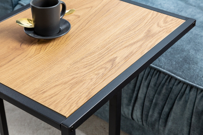 Masă laterală SLIM LINE 65cm aspect stejar sălbatic [4]