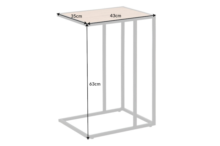 Masă laterală SLIM LINE 65cm aspect stejar sălbatic [7]