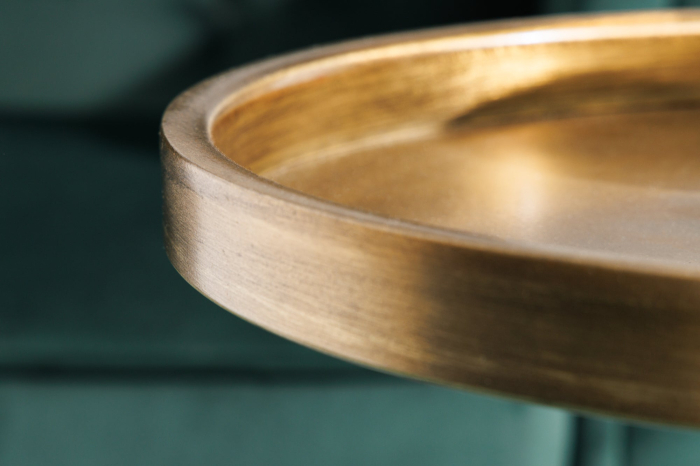 Masă laterală TRAYFUL 55cm auriu antic cu suport din marmură [5]