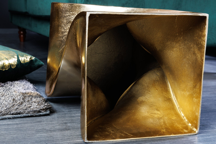 Măsuță auxiliară TWIST 45 cm din aluminiu auriu [6]