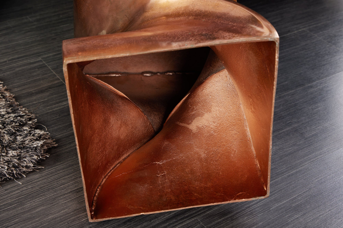 Măsuță de cafea TWIST 45 cm cu finisaj cupru marmorat [6]