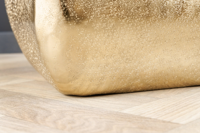 Masă laterală UNIT 45cm aurie cu efect de lovitură de ciocan  [7]