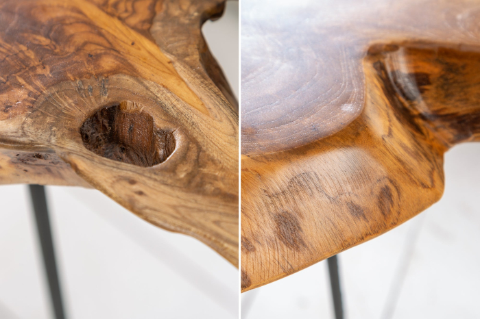 Masă laterală WILD 40cm lemn masiv de tec [6]